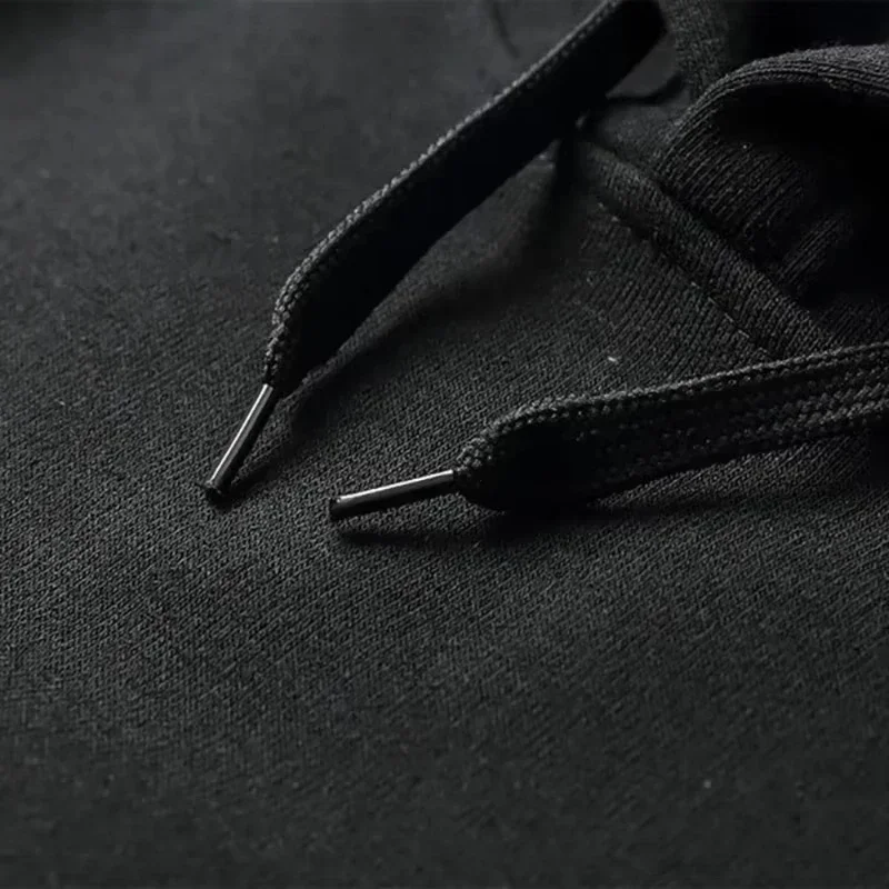 Modna bluza z kapturem na jesień i zimę 2025 z nadrukiem misia, dwustronna, męska, modna, hip-hopowa, fajna bluza unisex z bawełny.