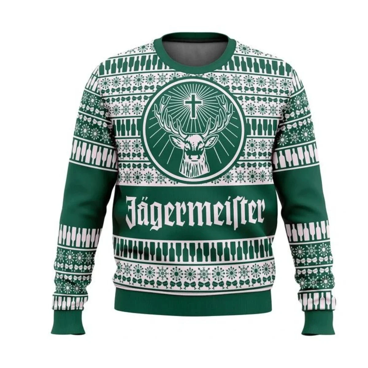 Imported Wine Autumn Winter New 3D Print Ugly Christmas Men's Women's Pullovers Couple Outdoor Party Casual Long Sleeved T-shirt