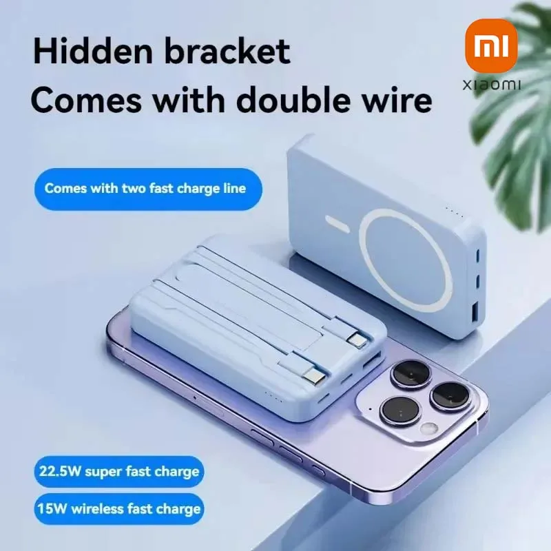 Xiaomi 50000mah パワーバンク 22.5w 急速充電 Magsafe ワイヤレス充電用 内蔵ケーブル iPhone 用ポータブルパワーバンク