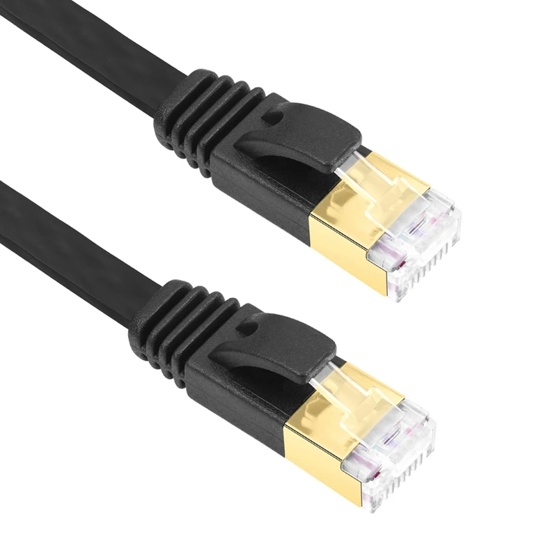 Cat7 Flat Cable Ethernet RJ45 LAN Network Cable Patch Cord 10Gbps 600MHz for Router Modem-AC17