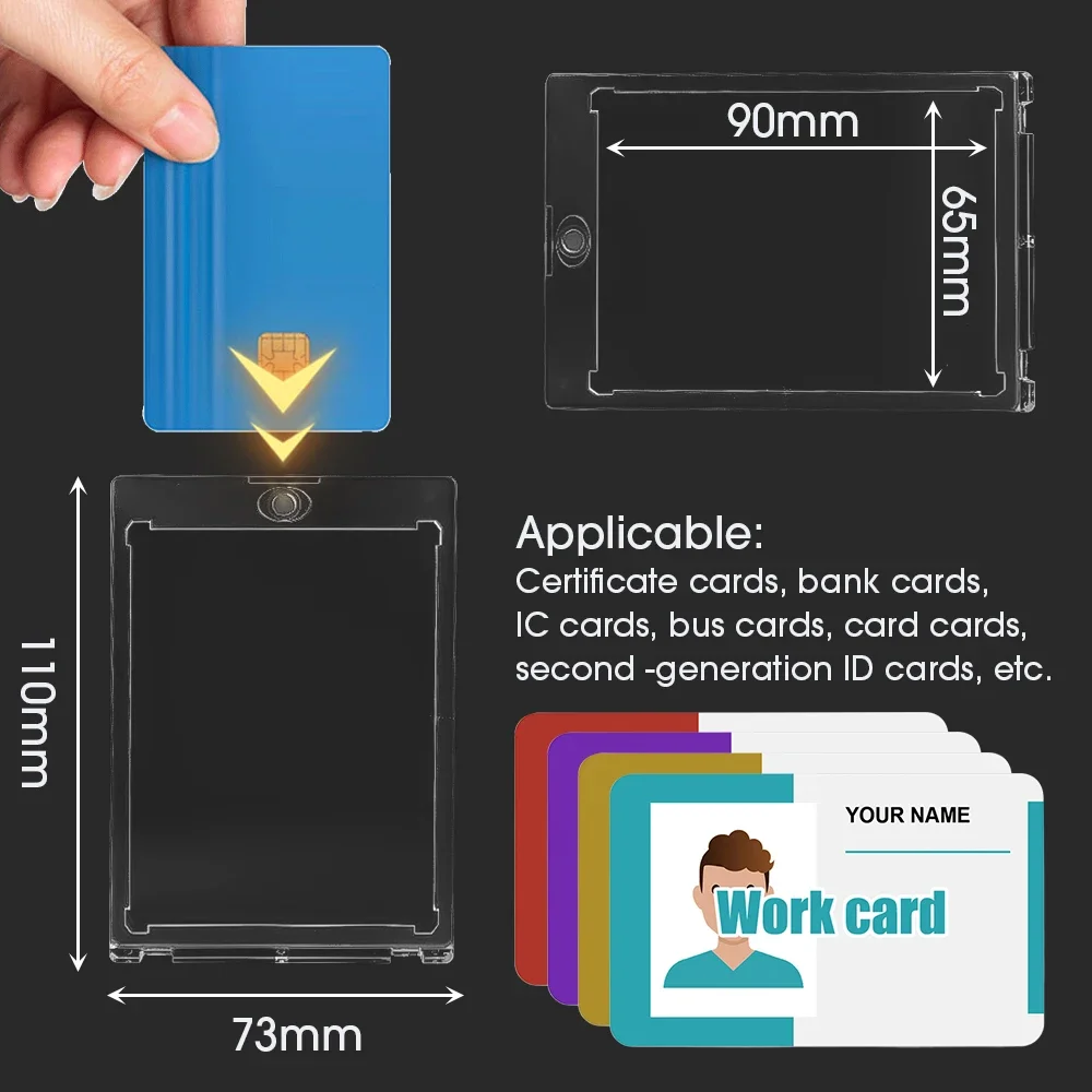 HD Magnetic Card Holder 35Pt for Trading Baseball Card Protector Case Clear Magnet Top Loaders for Korean Kpop Idol Photo Cards