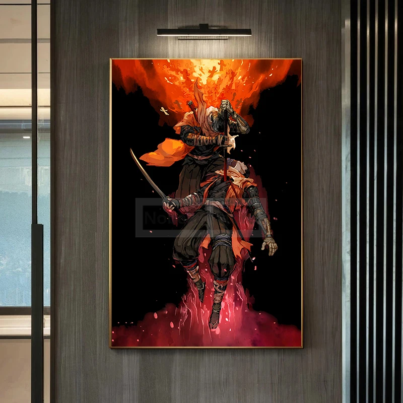 Japanese Action Game Sekiro Shadows Die Twice Game Ninja Wolf Posters Prints Canvas Painting Wall Art Pictures Home Room Decor