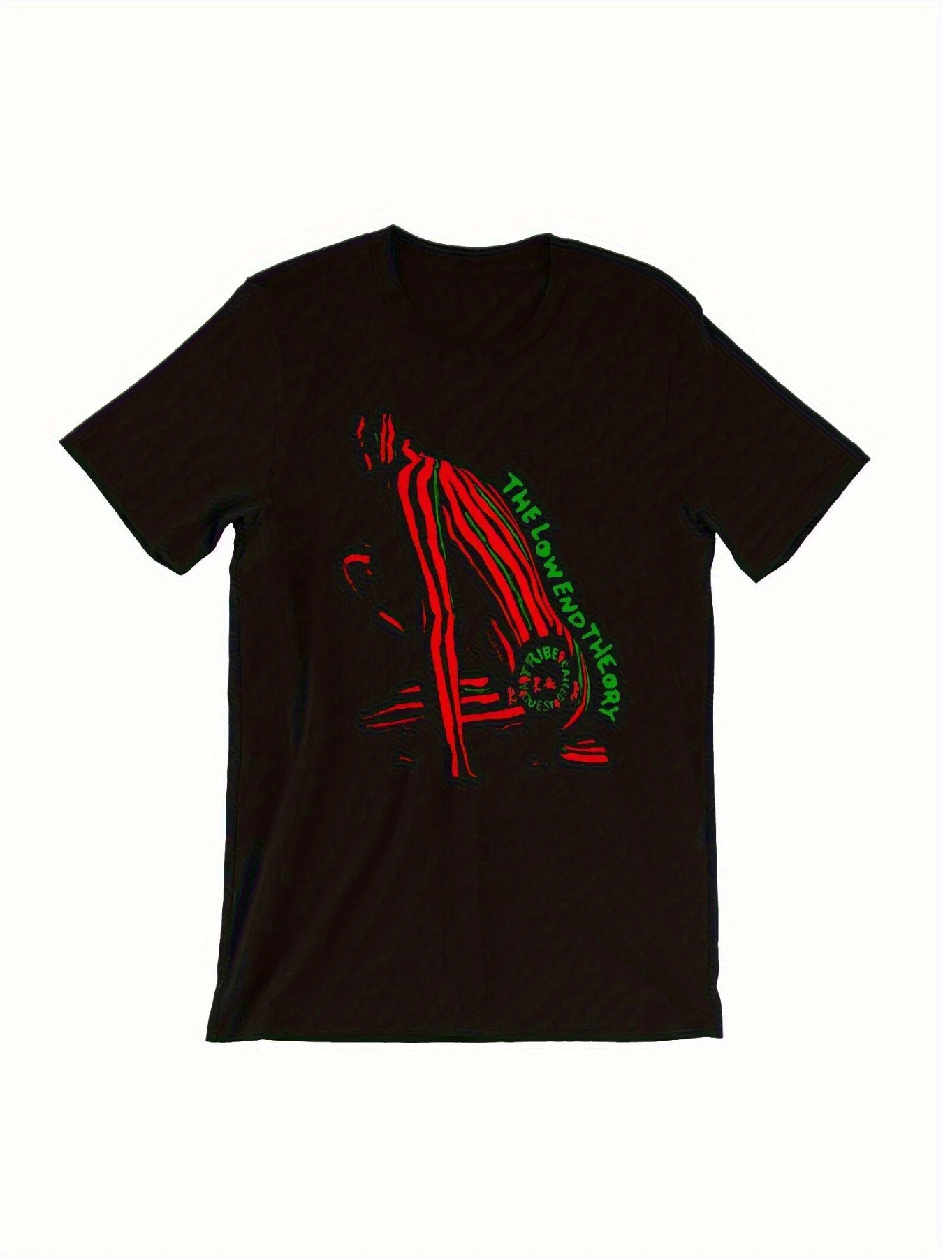 

Футболка Low End Theory — классическая обложка альбома A Tribe Called Quest 1990-х годов Midnite Marauders — черная с красными и зелеными надписями