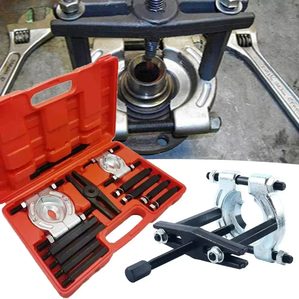 12 IN 1 Gear Bearing Splitter Fly Wheel Seperator Puller Set Kit with Red Case
