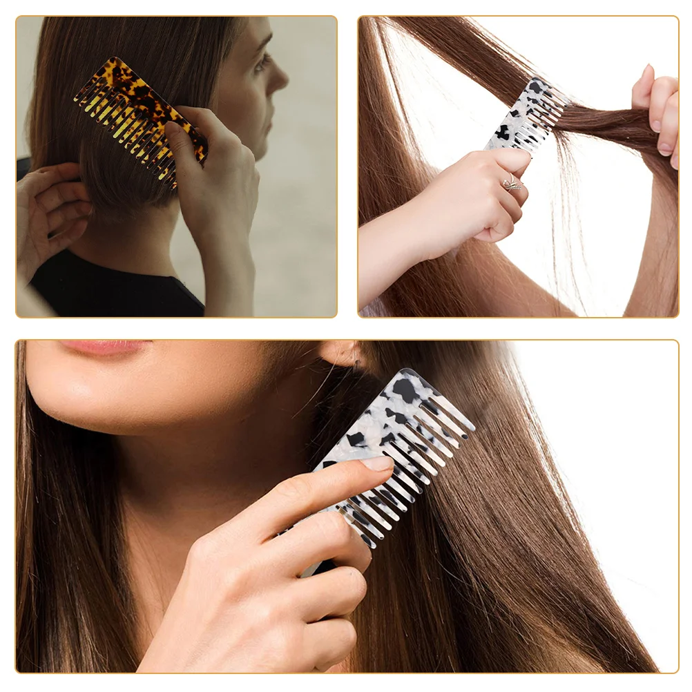 

2pcs Anti Shower Curly Hair Detangling Shower Styling Wet Hair Set Large Large Tooth Comb Tooth Comb For Women