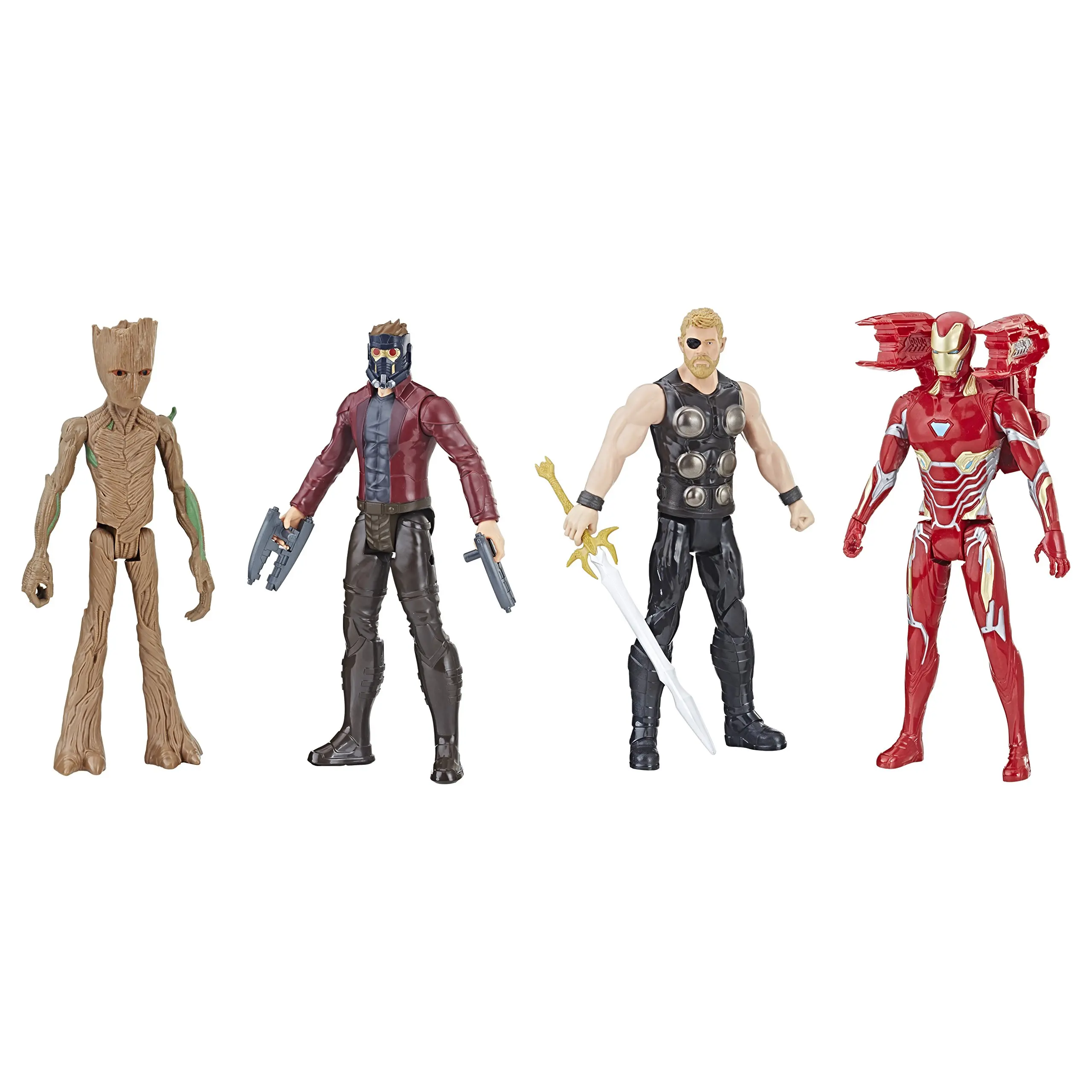 Marvel Avengers Infinity War Titan Hero Series 12 Inch Figure 4 Pack Set Iron Man Thor Captain America Black Panther Boys' Toys