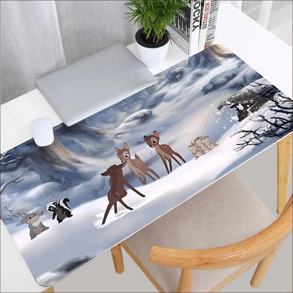 Disney Bambi And Thumper Mousepad Beautiful Large Gaming Mousepad L XL XXL Gamer Mouse Pad Size For Game Keyboard Pad For Gamer