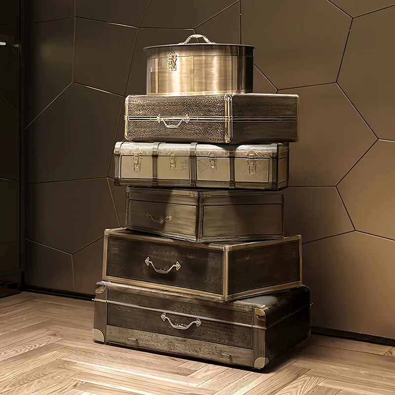 Safe Retro Mansion Bedroom Rotating Oak Solid Wood Jewelry Storage Cabinet High - End Moisture - Proof Safe Cabinet