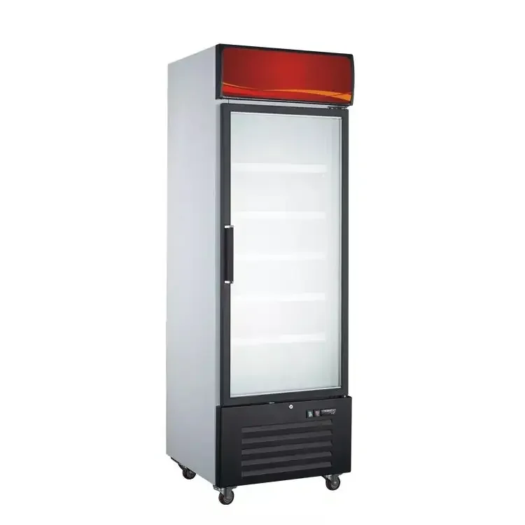 High Quality Refrigeration Equipment 280L Single Door Fancooling Beverage Showcase