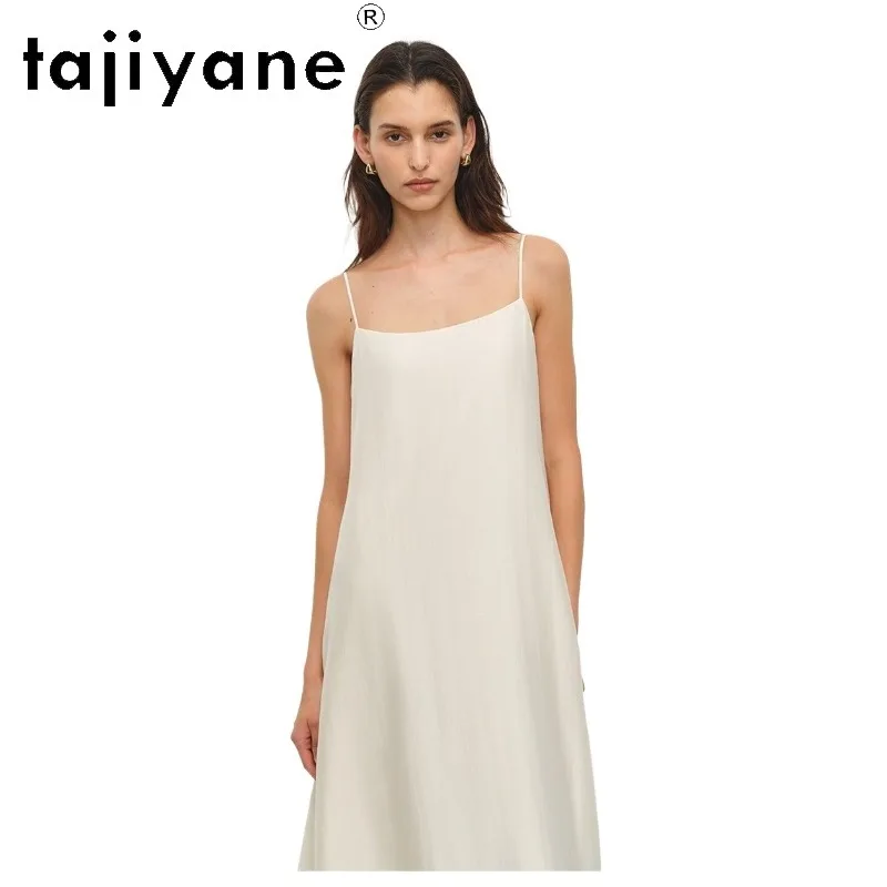 

TAJIYANE New Strap Dress A-line Dresses for Women Clothes Women's Casual Dresses Long Summer Dresses French Style Платье Женское