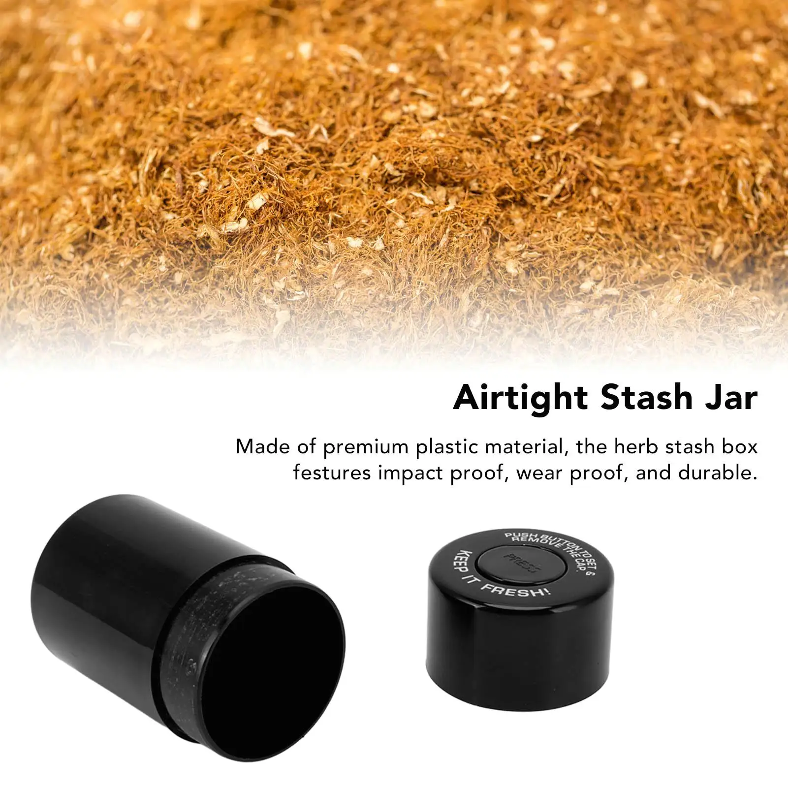 Airtight Stash Jar | Smell Proof | Herb Storage Container | For smoking Accessories