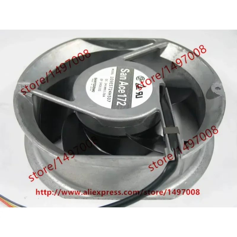 

SANYO DENKI 109E5724H503 DC 24V 0.58A 172x150x51mm Server Cooling Fan