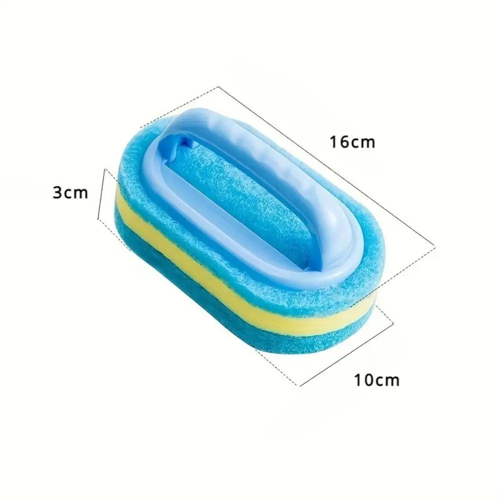 Cleaning Brush with Handle Kitchen Sponge Wipe Thickening Bathroom Tile Cleaning Sponge Household Stain Removal Clean Tools