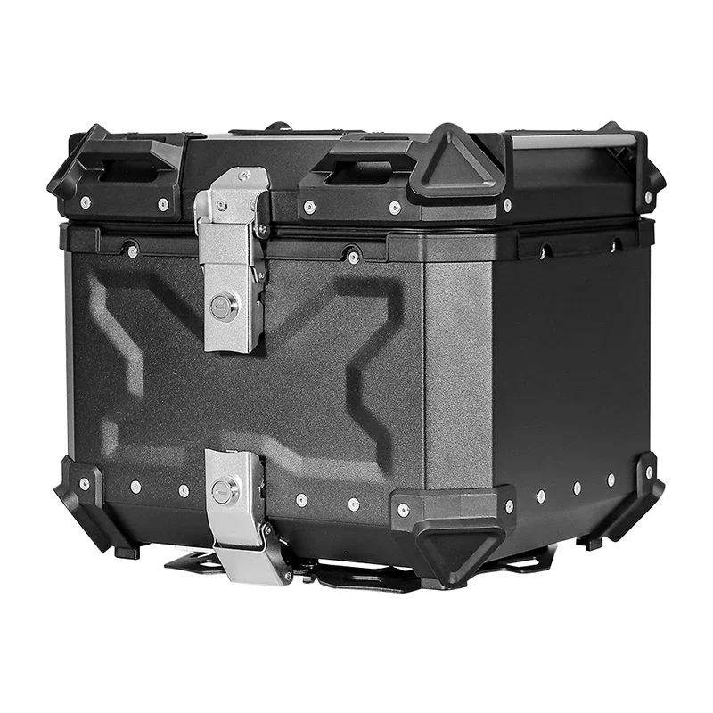 X-Series 35L/45L/55L/65L دراجة نارية جذع صندوق الأمتعة الألومنيوم مقاوم للماء حافظة علوية تخزين صندوق علوي دراجة نارية مربع خلفي