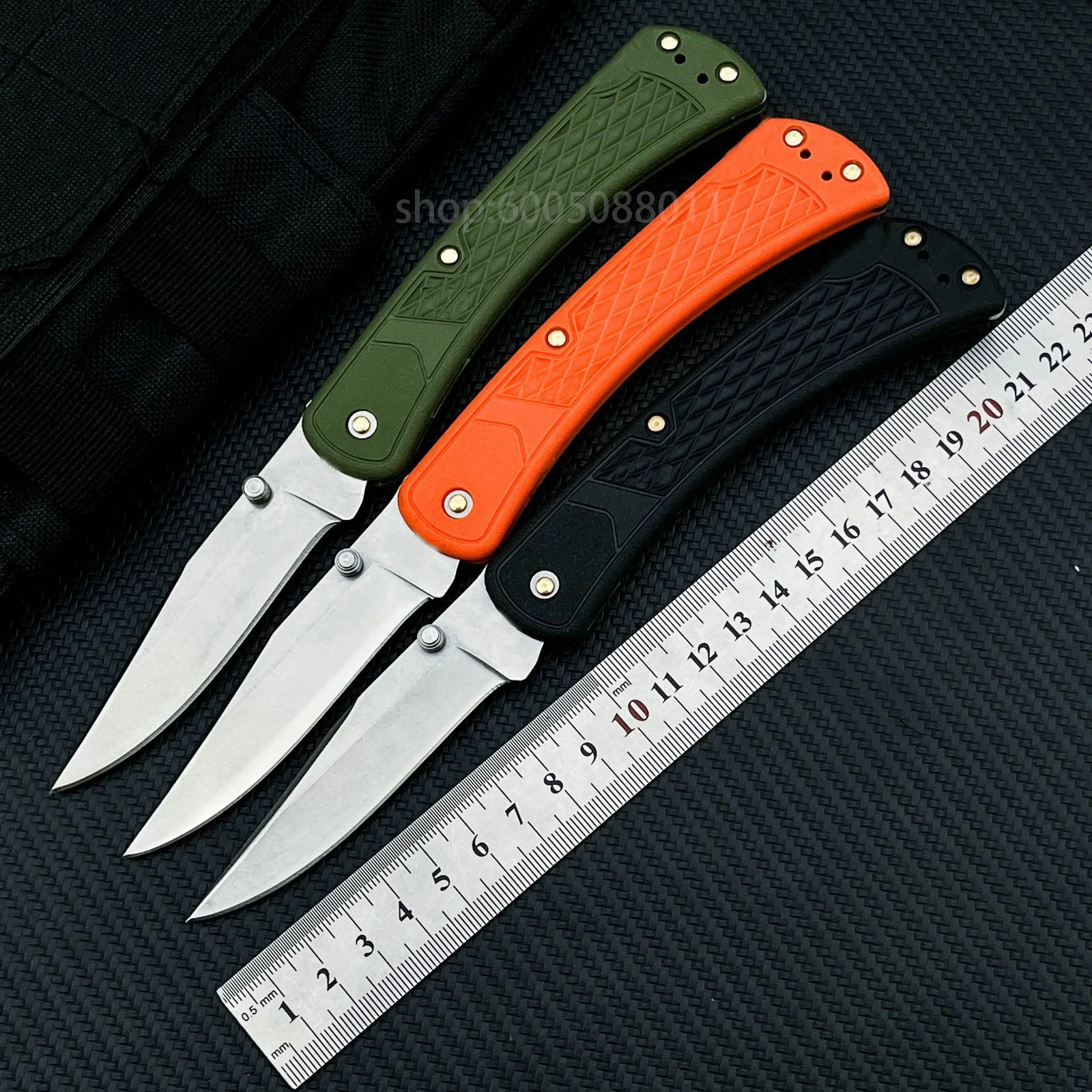 BK110 Slim Folding Pocket Knife, 440C Stainless Steel Blade with Nylon Fiber Handle, High Quality EDC Carry Knife for Outdoor Camping, Picnic, Fishing & Cutting Work, Ideal Gift for Friends
