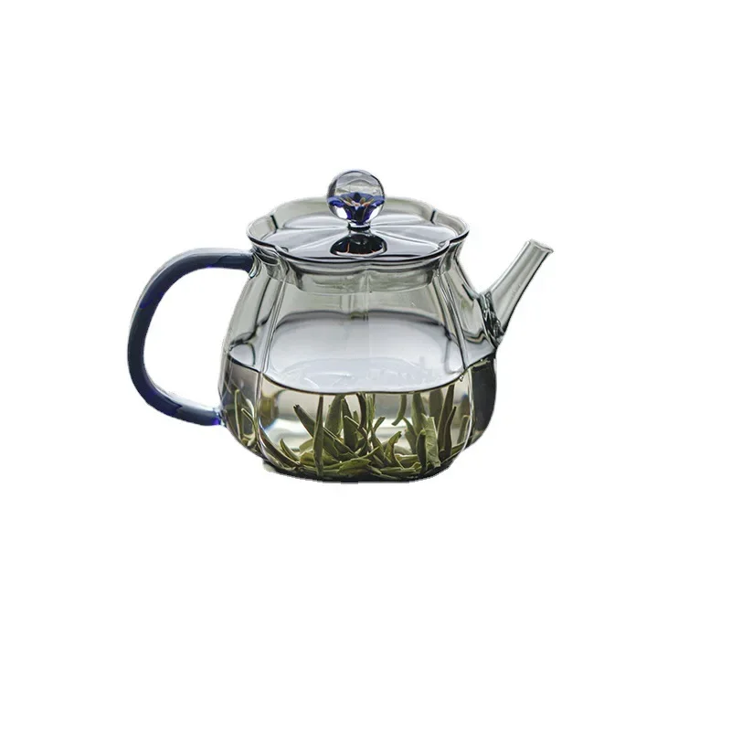 High Temperature Resistant Glass Teapot High-Grade Strainer Teapot Plum Blossom Small Pot Tea Maker Tea Infuser Tea Kettle