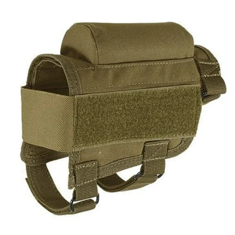 

Camo Outdoor Tactical Butt Stock Rifle Cheek Rest Pouch Bullet Holder Adjustable Nylon Riser Pad Ammo Cartridges Bag for Hunting