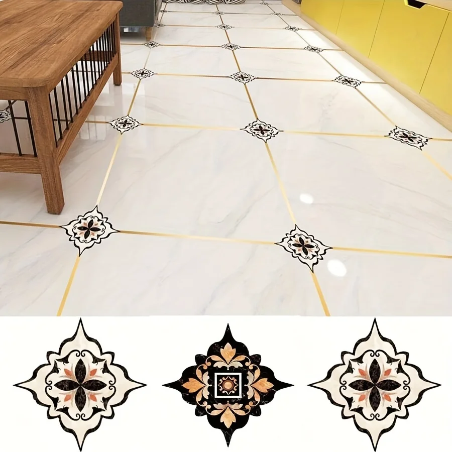 36pcs Ceramic Tile Stickers Floor Tiles Ceramic PVC Stickers Wear Resistance