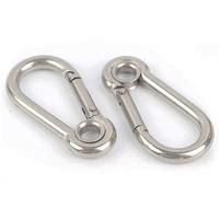 1/2PCS M4 M5 M6 M8 Spring Snap Carabiner Quick Link Ring Hook Climbing Rope Suspension Swing Connection Safety Buckle Clasp Clip