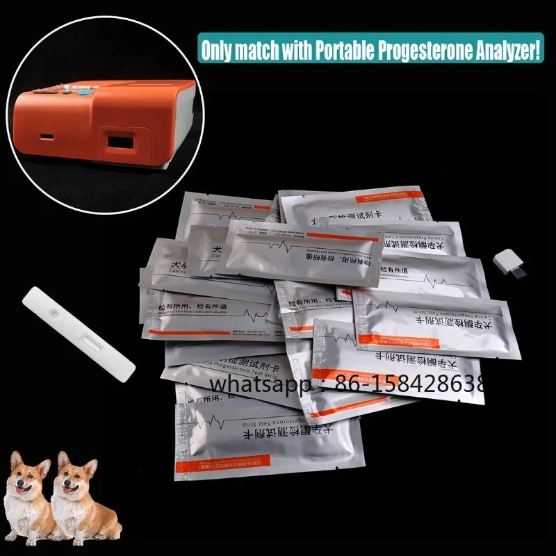 Canine Progesterone Test Strip Dog Cat Ovulation Monitoring Chip Veterinary Breeding Kit Pet Breeding