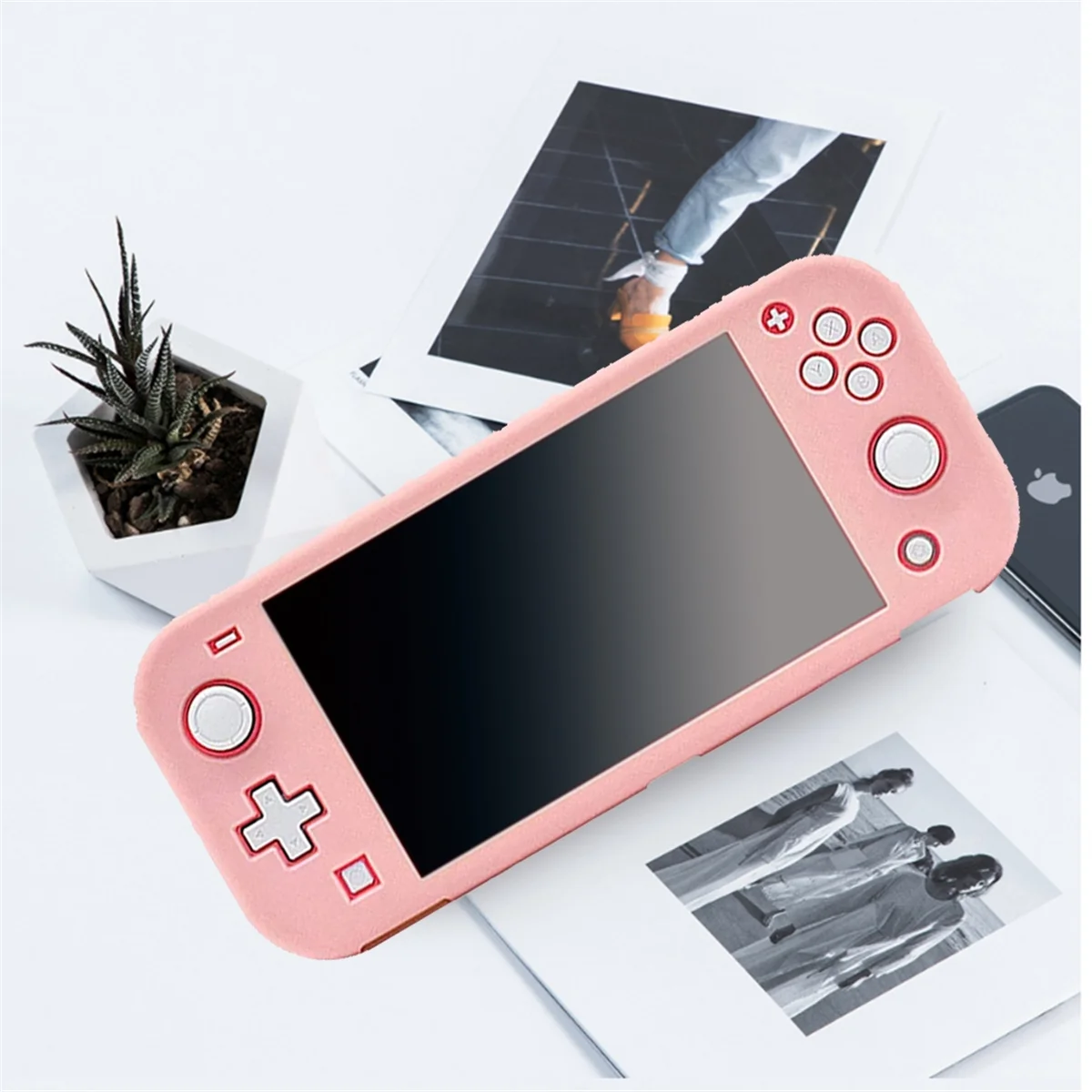 N91R Pink Protection Case for Nintendo Switch Lite with Kickstand Hard Case for Nintendo Switch Lite Games Console with Stand