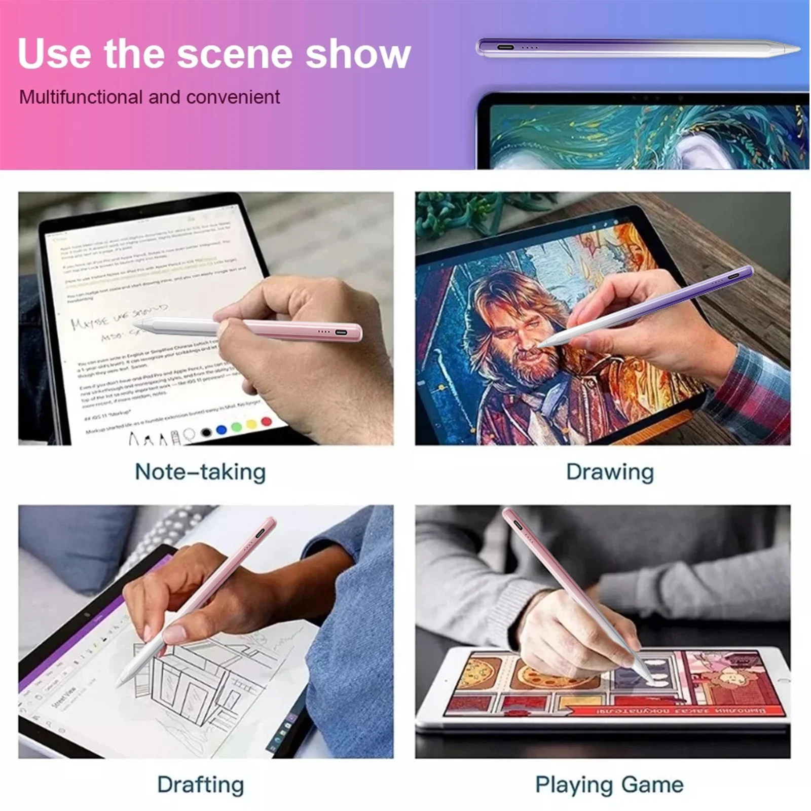 قلم ستايلس بالسعة مع نصيحتين قابلين للاستبدال لجهاز iPad (2018-2025) #5