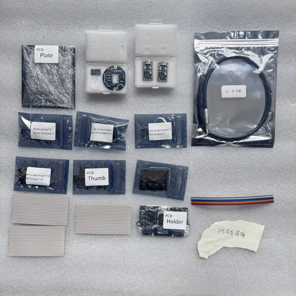 MiFuny Charybdis Mini/Nano Split-Tastatur, PCB-Material-Kit, kundenspezifische kabelgebundene/kabellose Trackball-Split-Gehäuse für mechanische Tastaturen, nicht vorgefertigt 9