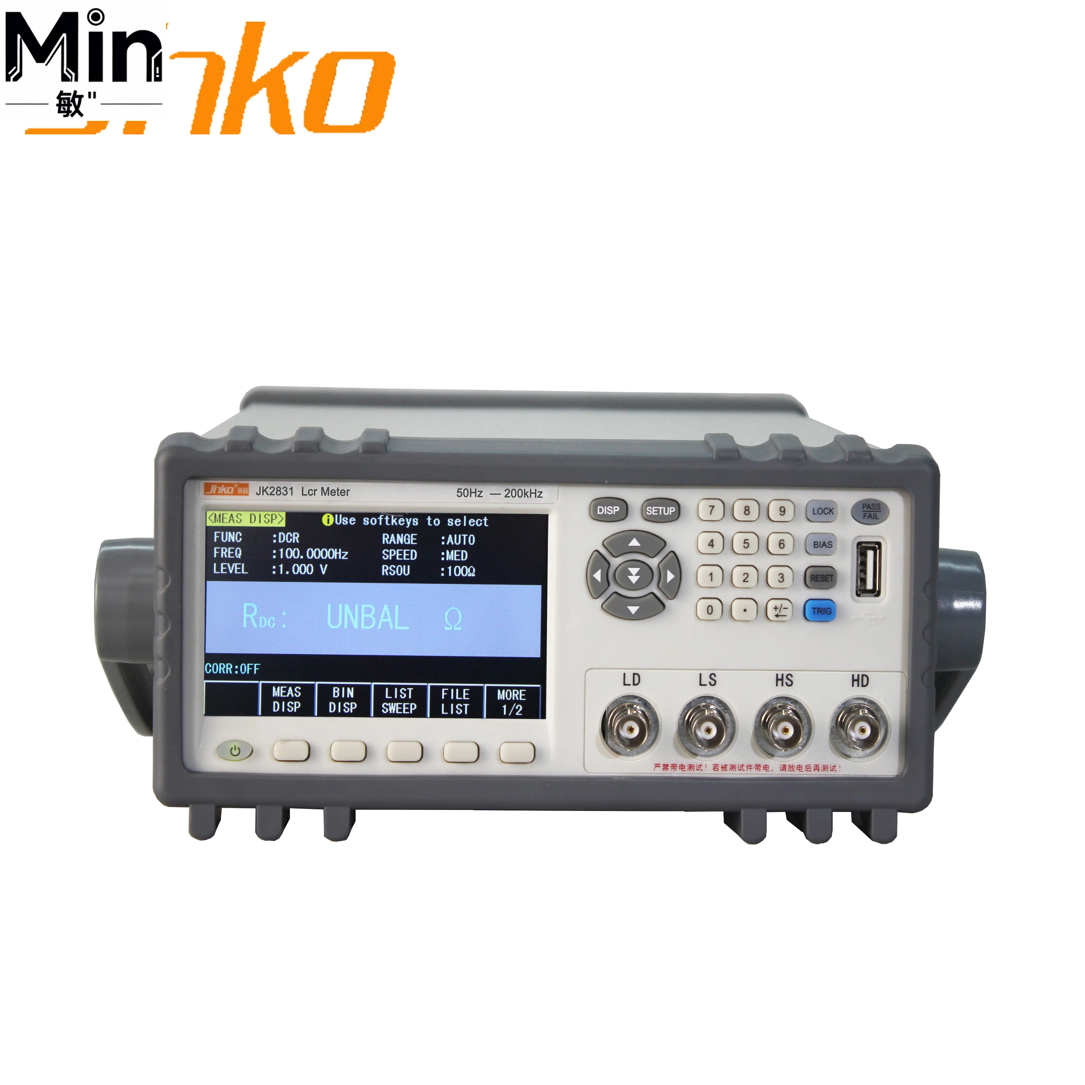 

JK2831 LCR Digital Bridge Meter 200kHz High Precision 0.05% LCR Tester 4.3" TFT LCD USB RS232