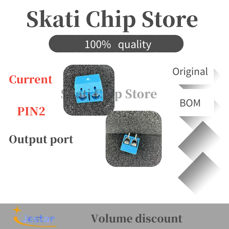 Bloque de terminales PCB de doble tornillo, 10 Uds./lote, corriente PIN2