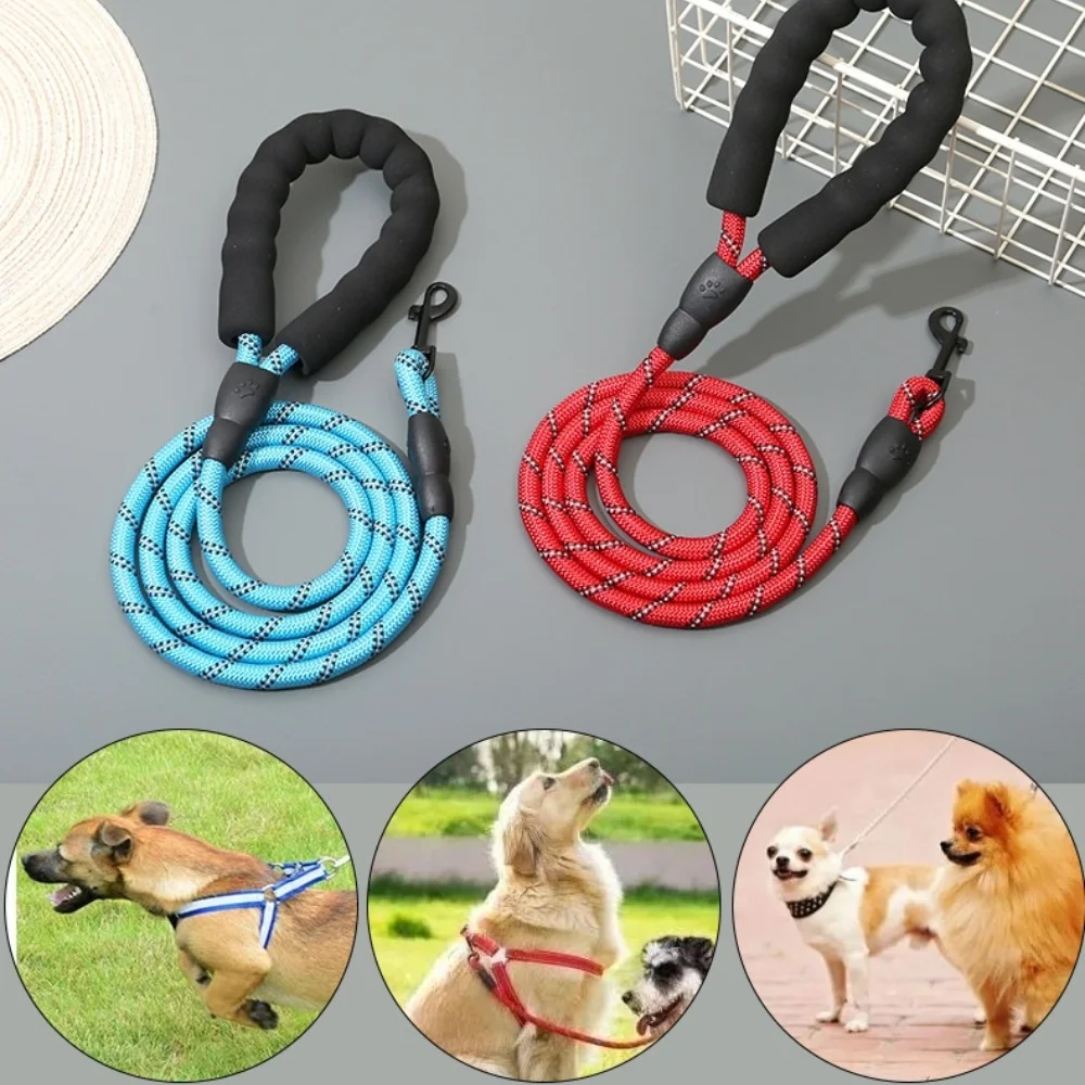 Pet Towing Rope Dog Leashes Reflective Elastic Nylon tow rope non slip foam handle Drag Pull Tow outdoors Pet Supplies