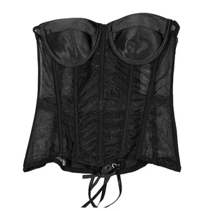 Espartilho de malha transparente apertado para mulheres, cintura cintura, colete shaper, push up sem alças, shaper do corpo, bustiers high-end com sutiã, XXS a 5XL 8 principais vendas corpete tomara que caia - №8