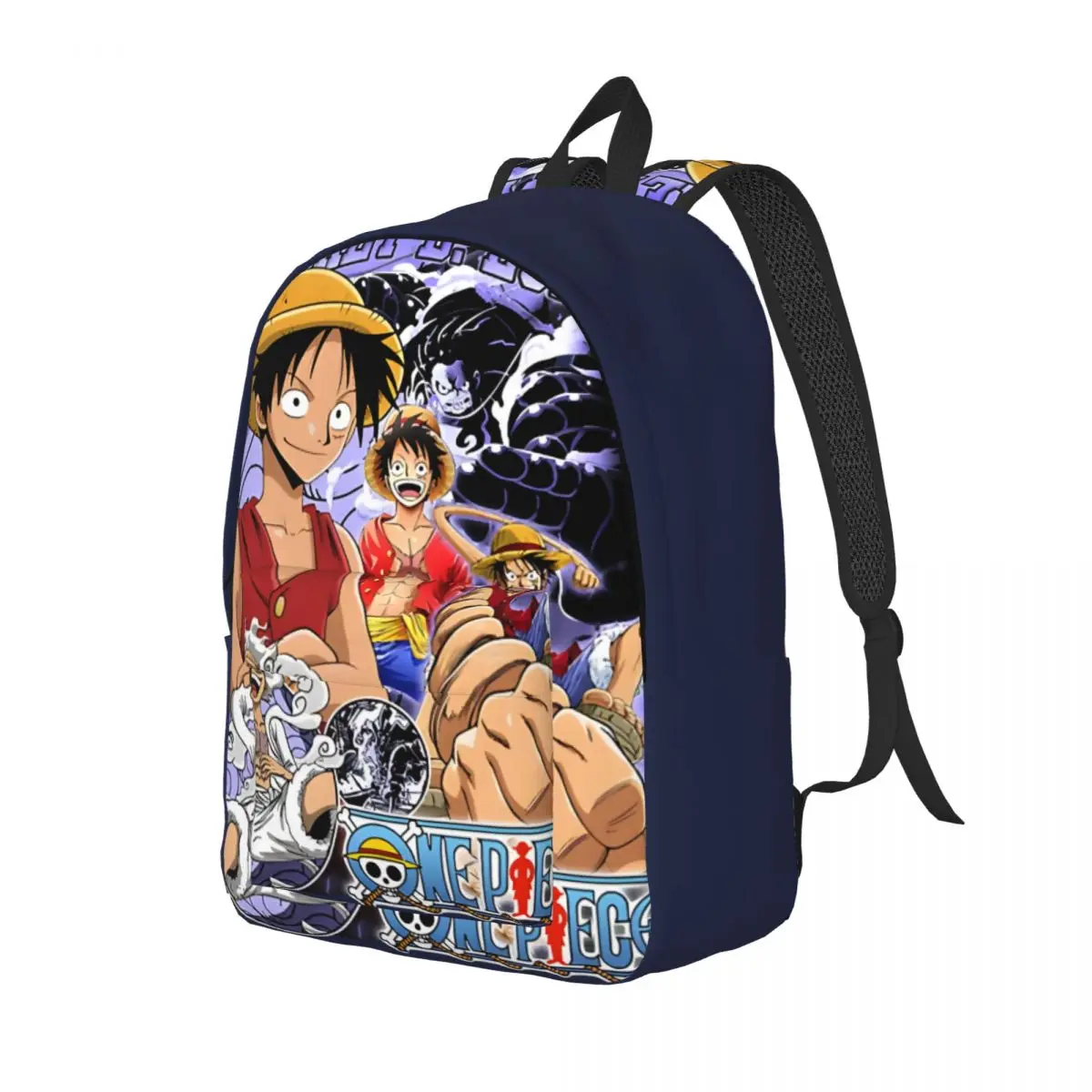 For Work Office Anime Vintage Monkey D Luffy Sturdy Shoulder Versatile One Piece Luffy Children's Bags Schoolbag Birthday Gift