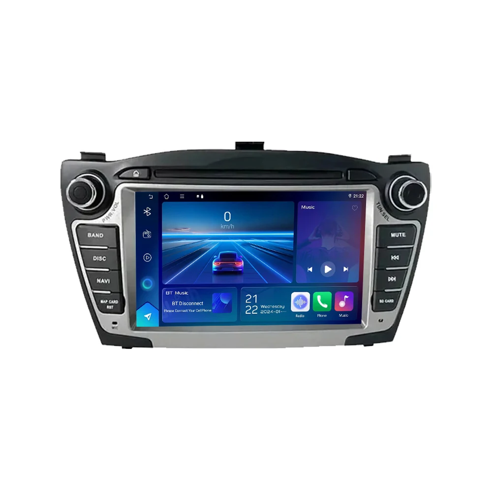Android 16 Carplay voor Hyundai IX35 Tucson 2 LM 2009 - 2015 autoradio multimediaspeler QLED scherm GPS navigatie WiFi 5G - afbeelding 2