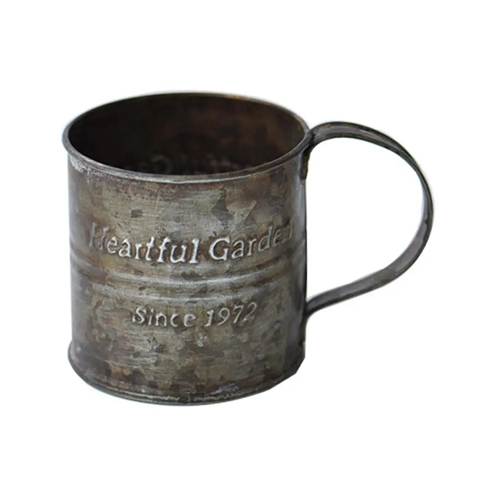 

Rustic Iron Vintage Flower Bucket Metal Flower Bucket Metal Planters Retro Tin Container Decor Garden Supplies
