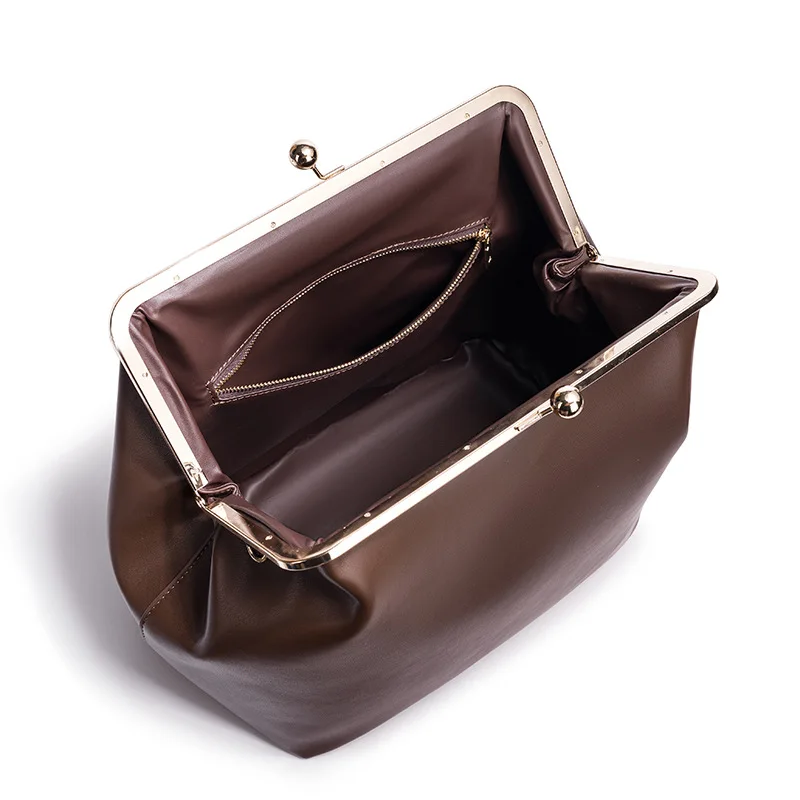 New Fashion Shell Clutch Clip Bags for Women Luxury Designer Handbag Large Frame Purses Lady Large Evening Shoulder bag