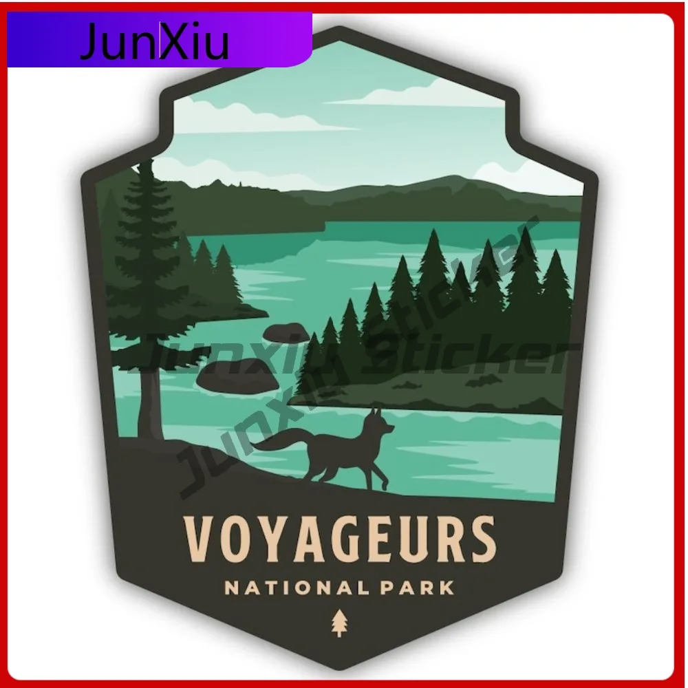 

Voyageurs National Park Vinyl Sticker Emblem Shape Travel Waterproof Decals Styling Stickers Motorcycle Laptop Rv Camper Sticker