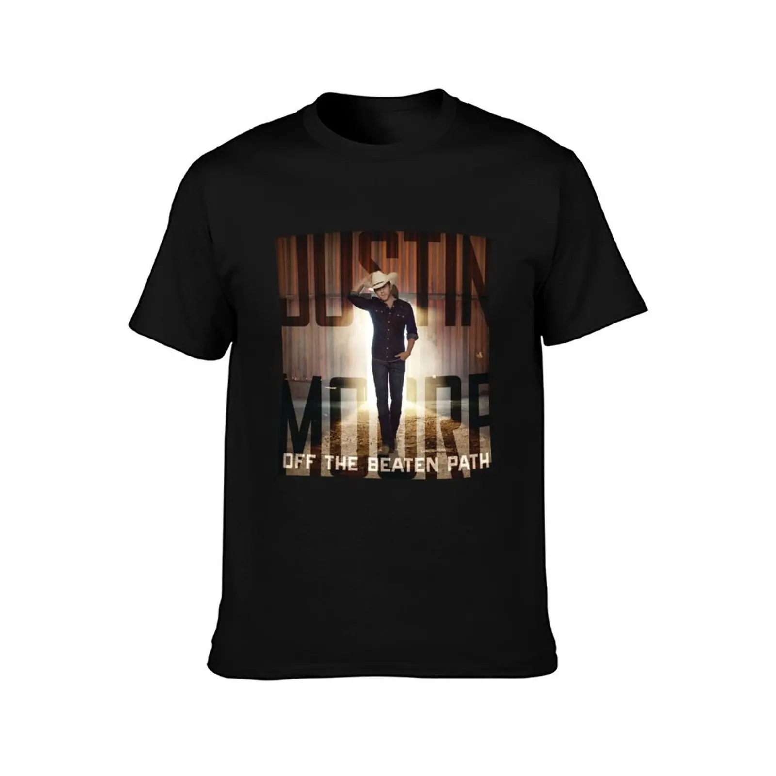 Justin Moore off the beaten path T-Shirt Summer Casual Cotton Tee Oversized Streetwear Tops Vintage Graphic Print