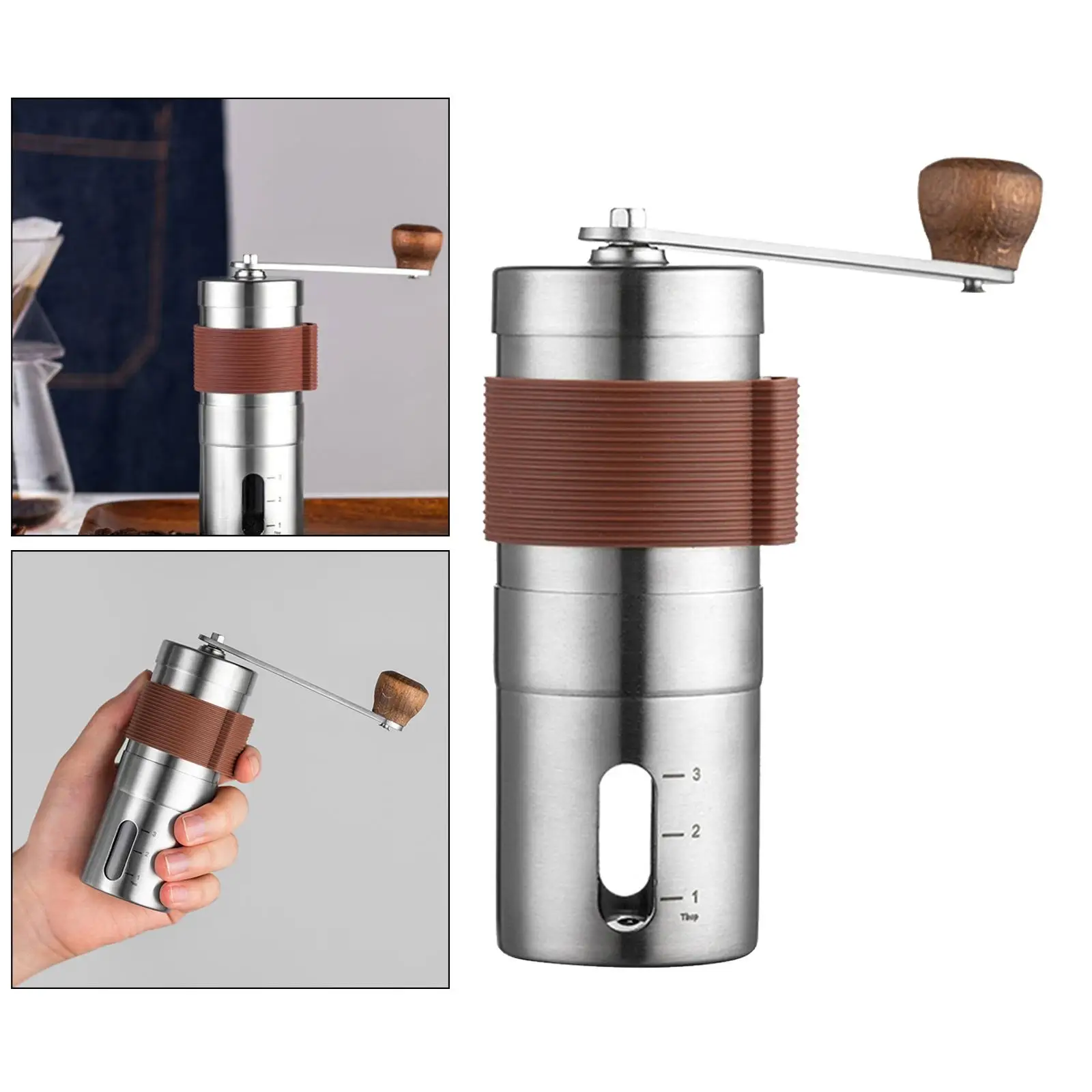 Stainless Steel Manual Coffee Grinder Handheld Coffee Bean Mill for Precision Brewing, 30g Capacity