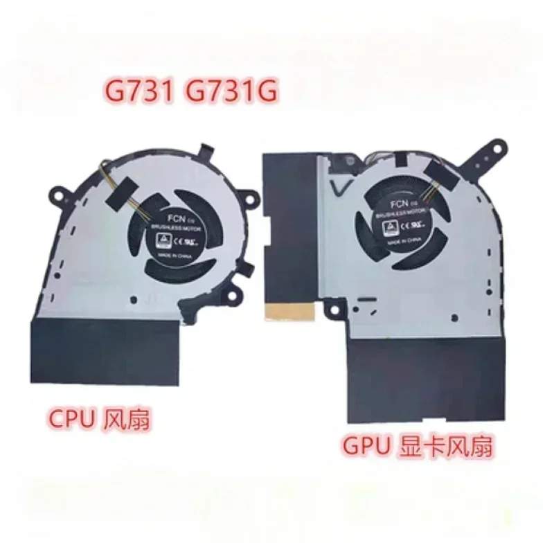 New CPU Fan GPU Fan For ASUS ROG Strix G731 G731G G731G DFS5K12304363L DFS5 K12115491L DC5V cooler COOLING FAN