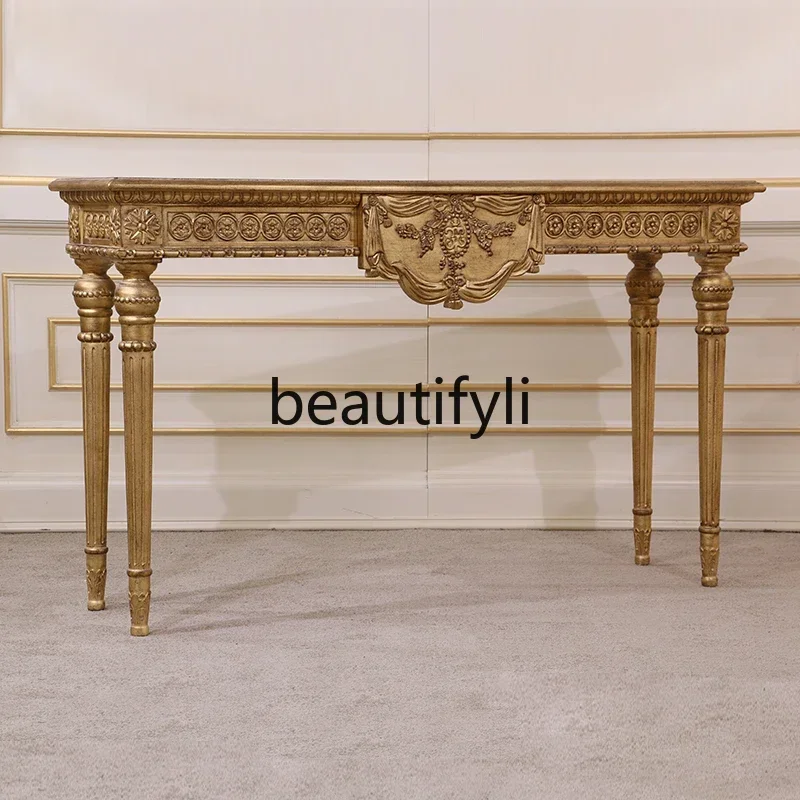 European-style palace entrance table, high-end, retro hand-carved entrance table, entry number6220