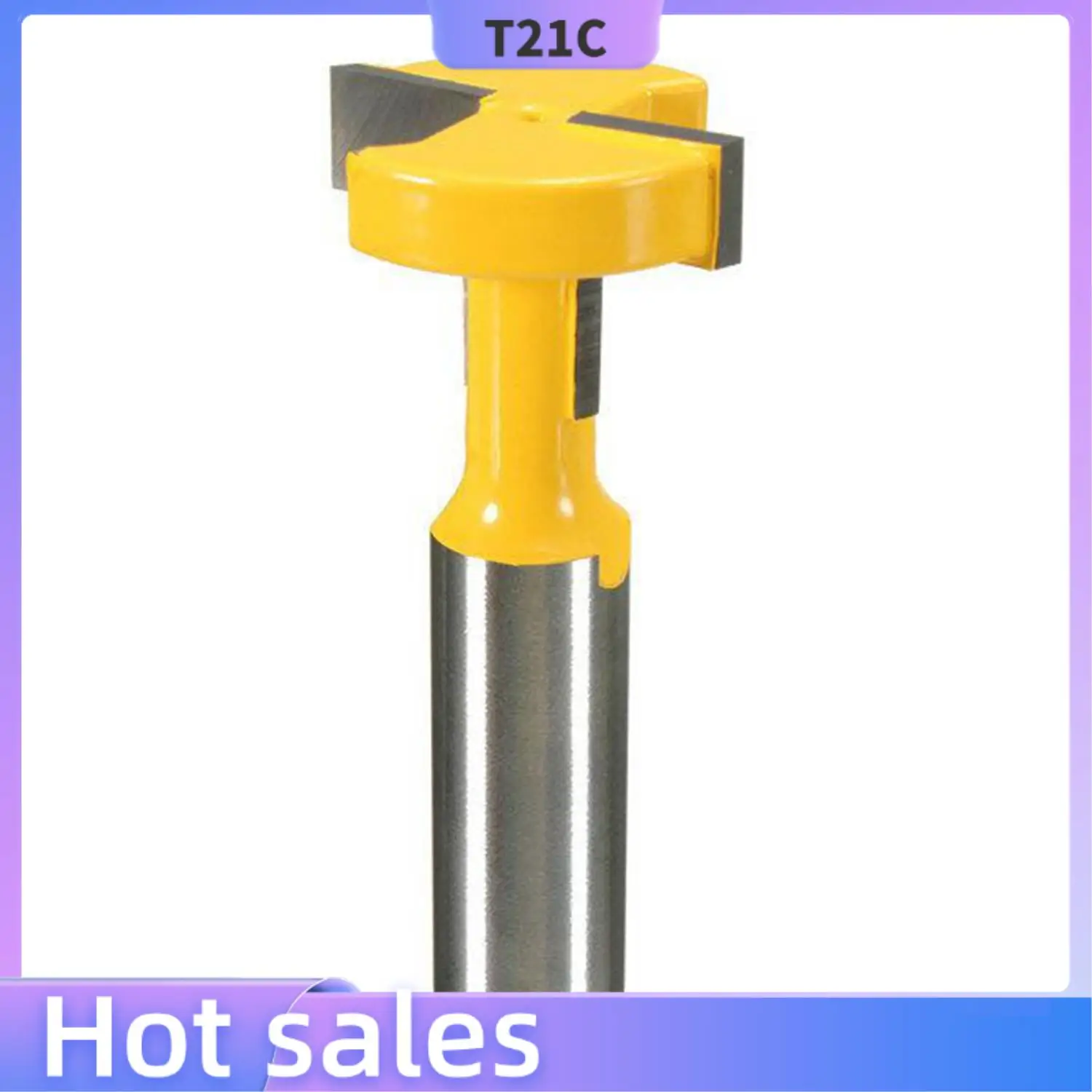 

T21C 2 Set 1/2 Inch Shank Router Bit T-Slot & T-Track Slotting Tenon Cutter Tool Tongue And Groove Set,Router Bit Set,Wood Door