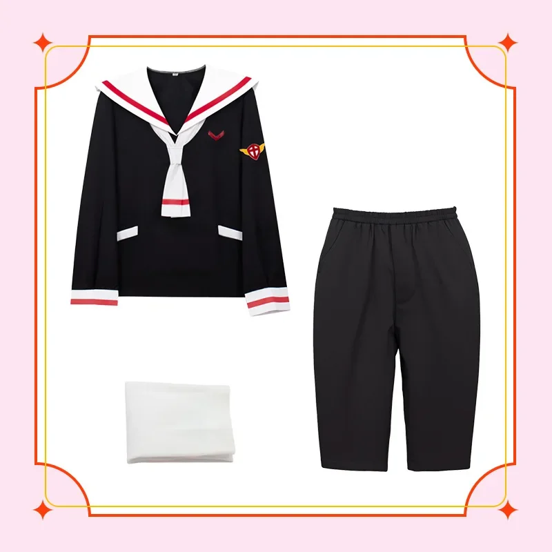 Cardcaptor Sakura KinomPain Sakura Li Syaoran Cosplay Costume, Uniforme Gelschool, Campus Sailor Suit, Anime, Homme, Femme