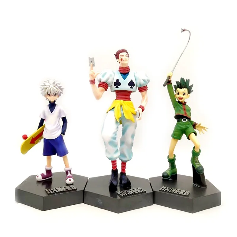 24cm Hunter Anime Figure Gon Freecss & Killua Zoldyck Action Figure Gon Freecss Figure Kurapika Figurine Model Doll Toy