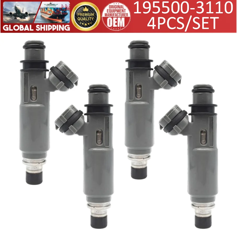 4 inyectores de combustible 195500-3110 para Mazda 323 F BG Bj 94 PROTEGE 1.5L Mazda 1.5L 1.6L 1997-2001 # Z599-13-250