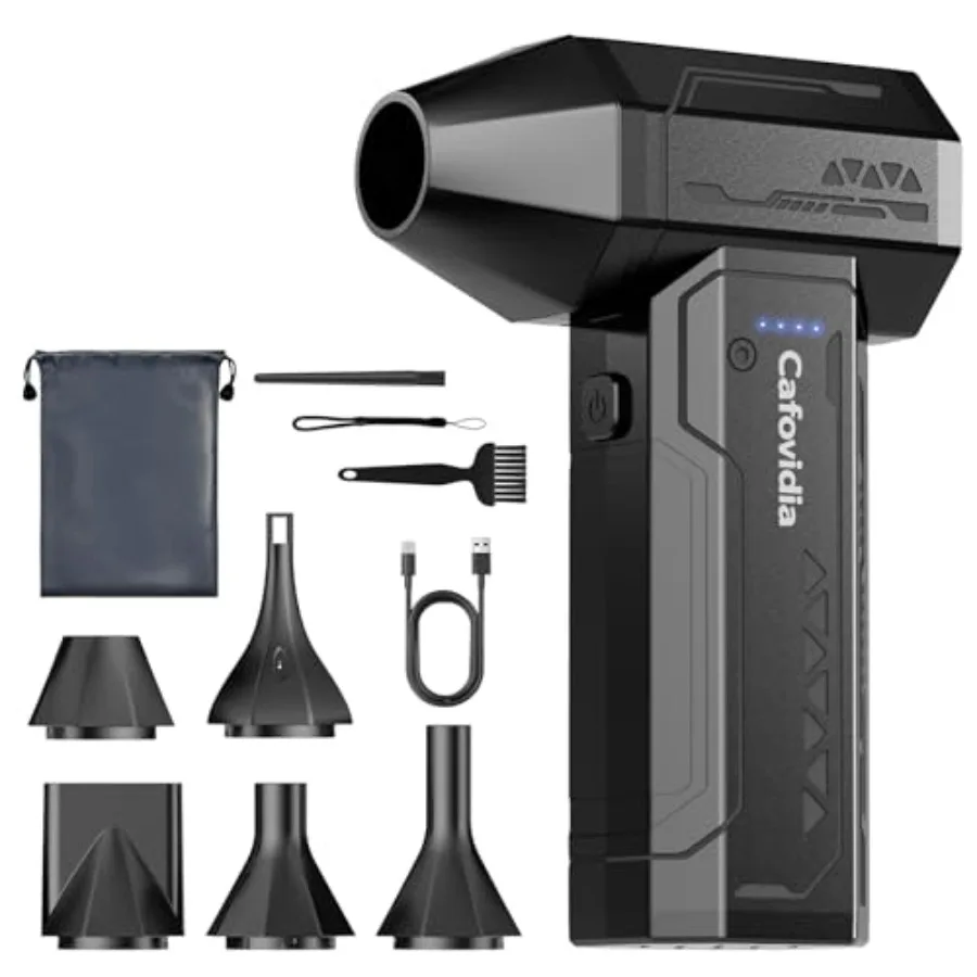 

Electric Air Duster- 3 Times The Standard Wind Power 300000RPM 10000mAh Compressed Air Duster Brushless Motor 4-Gear Adjustable