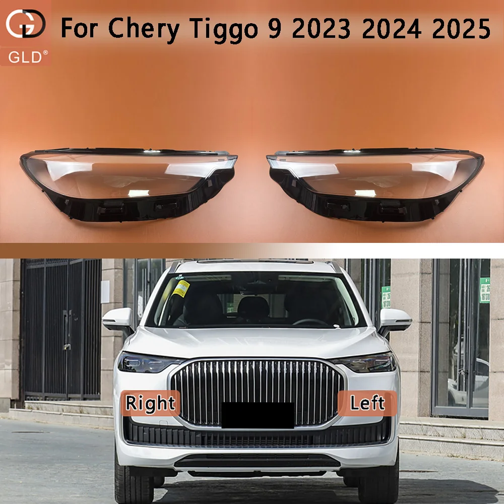 

For Chery Tiggo 9 2023 2024 2025 Headlamp Cover Transparent Mask Lamp Shade Headlight Shell Lens Replace The Original Lampshade