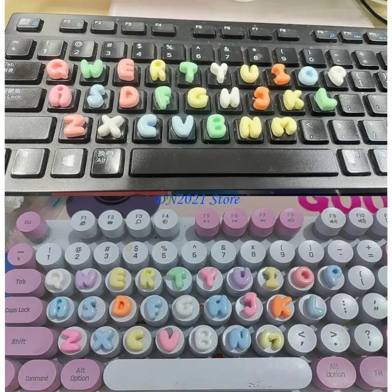 F3KE 1 Set Resin Keyboard Stickers 26 Letter 10 Digit For Wrist Uncomfort Relief