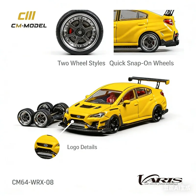 

CM 1:64 Subaru WRX STI Varis Widebody Cast Alloy Simulation Static Car Model, Boys' Toy Collection Decoration Item.
