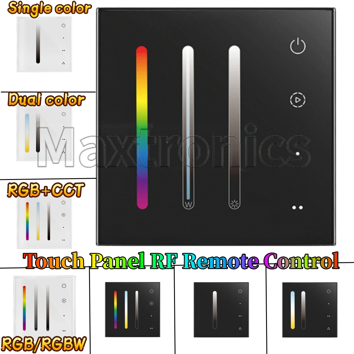 Glass Touch Dimming Panel Remote Skydance 2/3 Scene Adjust Light Brightness Color for LED Strip Light Single Color/CCT/RGB/RGBW