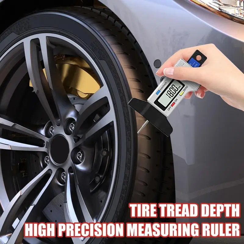 Digitale Auto Reifen Reifen Profiltiefenmesser Meter Auto Reifen Verschleiß Erkennung Messwerkzeug Messschieber Dicke Messgeräte Überwachungssystem